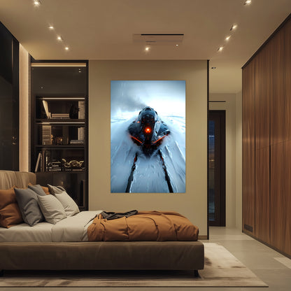 Cyberpunk Train Poster – The Demon's Dagger | Awe-Inspiring Wall Art for Sci-Fi & Fantasy Train Enthusiasts | Unique and Exclusive Artwork