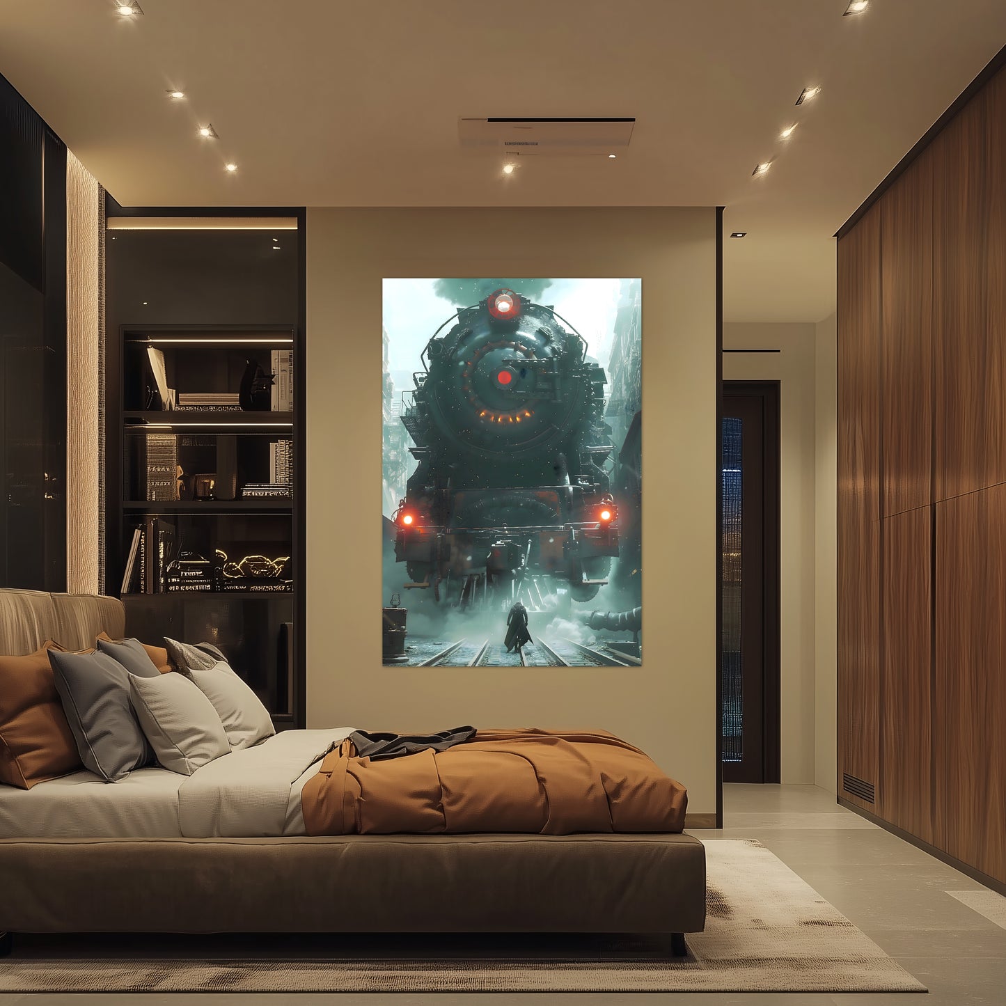 Dystopia Train Poster – Iron Predator | Awe-Inspiring Wall Art for Sci-Fi & Fantasy Train Enthusiasts | Unique and Exclusive Artwork