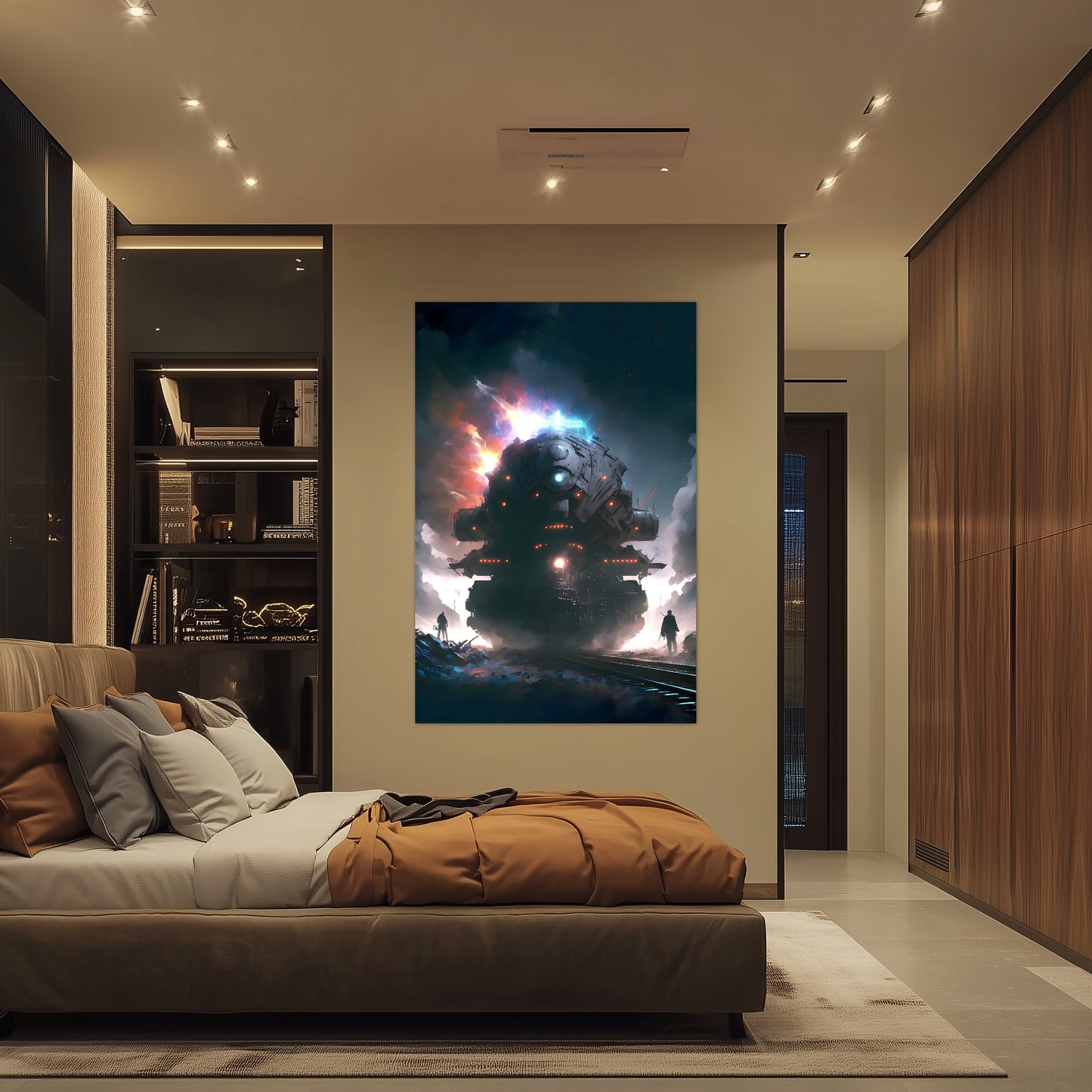 Wasteland Train Poster – The Voidstalker | Awe-Inspiring Wall Art for Sci-Fi & Fantasy Train Enthusiasts | Unique and Exclusive Artwork