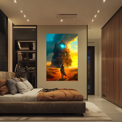 Steampunk Train Poster – Lost Ark | Awe-Inspiring Wall Art for Sci-Fi & Fantasy Train Enthusiasts | Unique and Exclusive Artwork