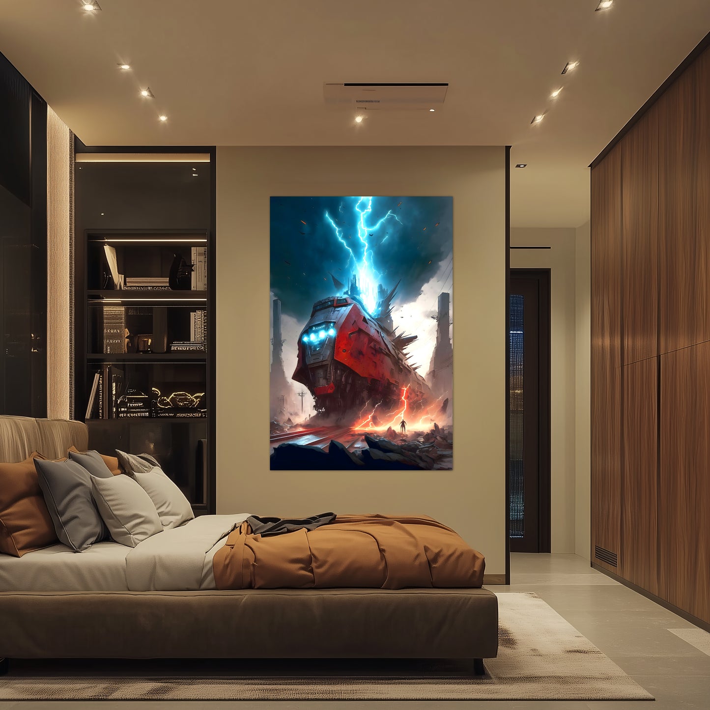 Wasteland Train Poster – Abaddon’s Wrath | Awe-Inspiring Wall Art for Sci-Fi & Fantasy Train Enthusiasts | Unique and Exclusive Artwork