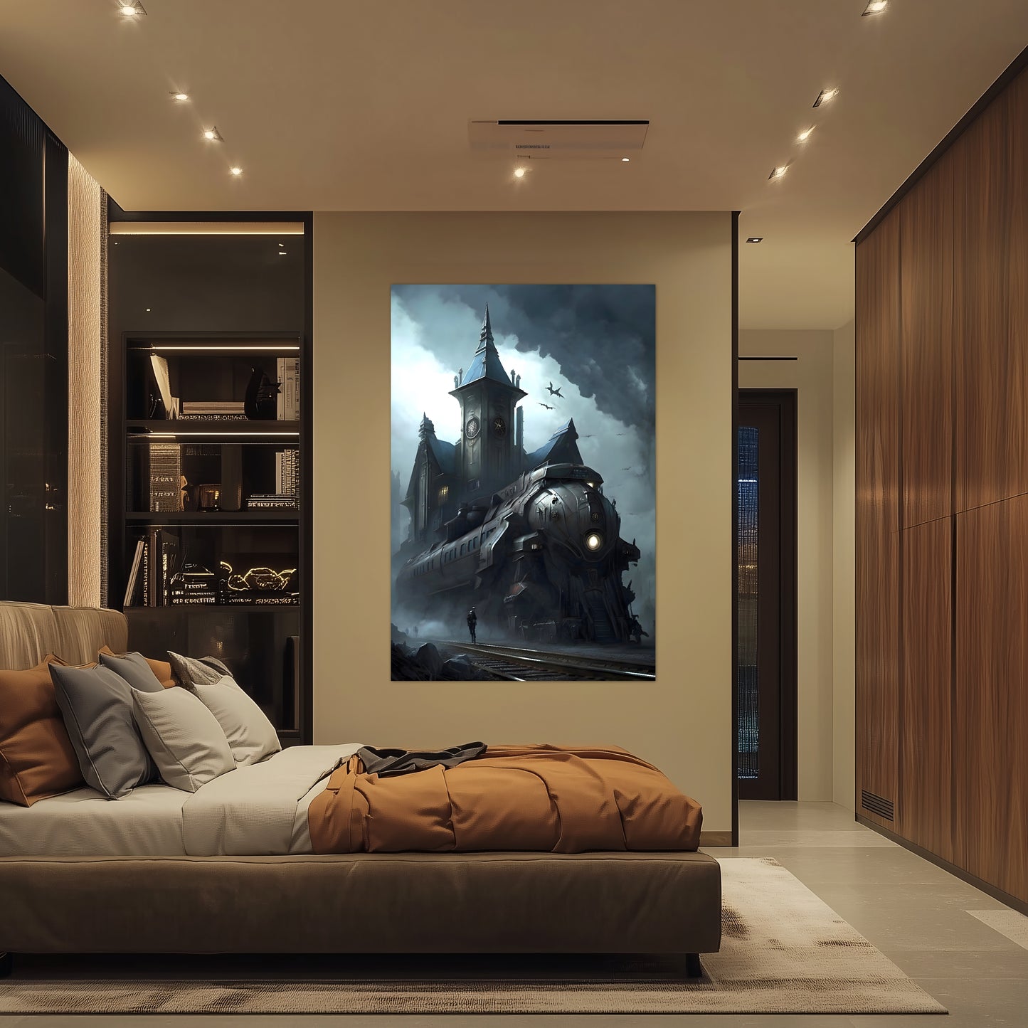 Fantasy Train Poster – Darkmist Phantom | Awe-Inspiring Wall Art for Sci-Fi & Fantasy Train Enthusiasts | Unique and Exclusive Artwork