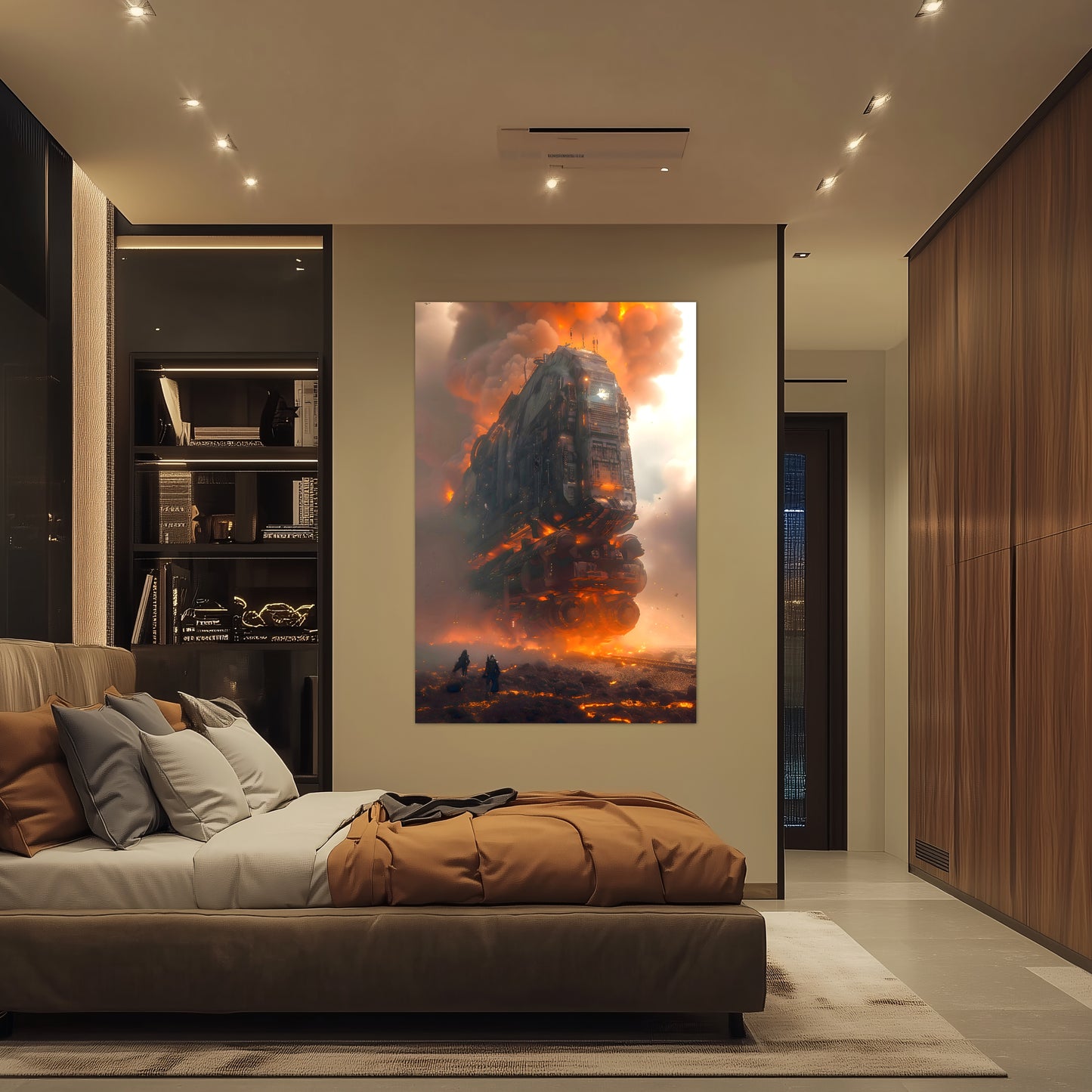 Wasteland Train Poster – Exodus Beta | Awe-Inspiring Wall Art for Sci-Fi & Fantasy Train Enthusiasts | Unique and Exclusive Artwork