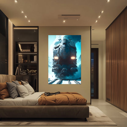 Diesel Train Poster – Stormbreaker Ironclad | Awe-Inspiring Wall Art for Sci-Fi & Fantasy Train Enthusiasts | Unique and Exclusive Artwork