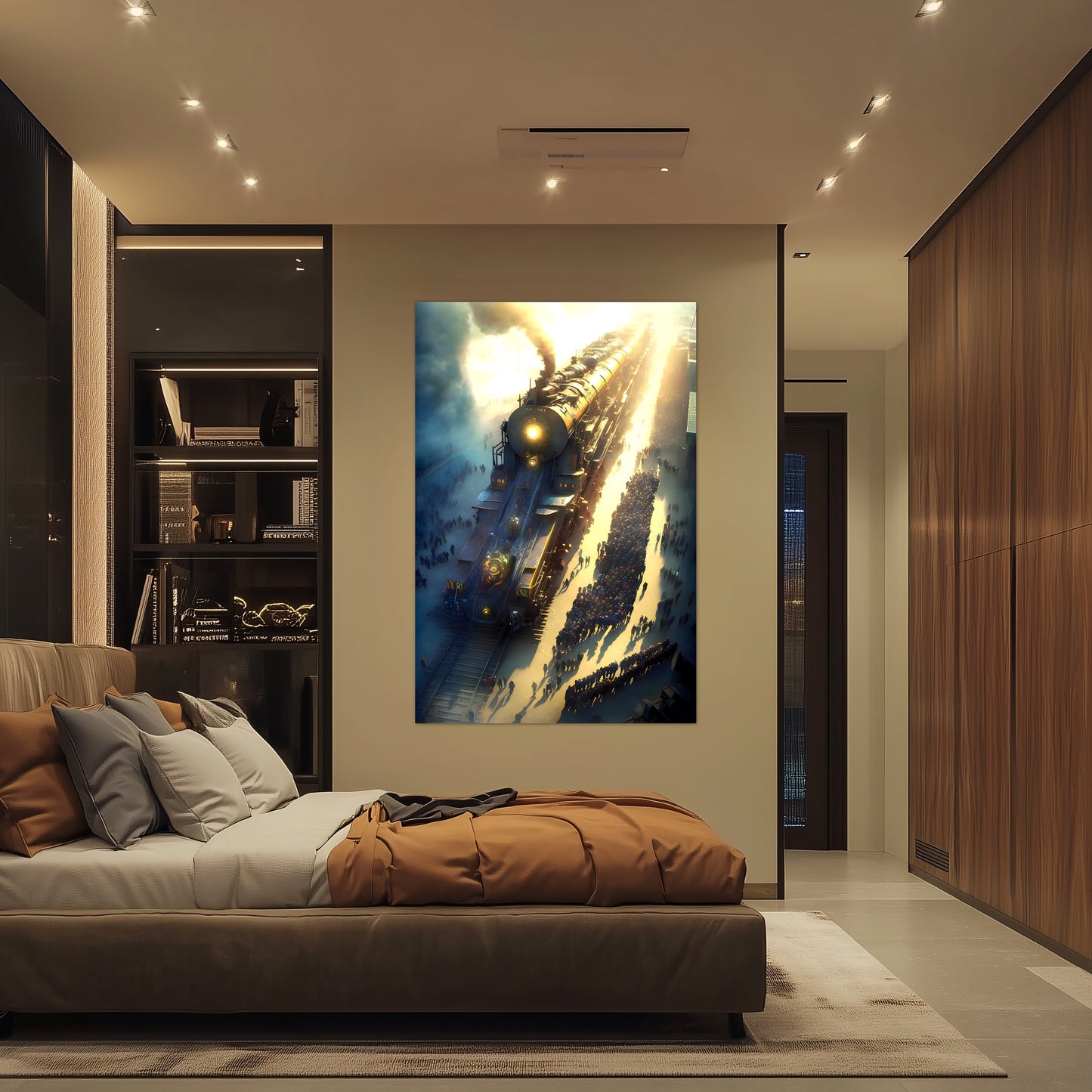 Steampunk Train Poster – Behemoth Boy | Awe-Inspiring Wall Art for Sci-Fi & Fantasy Train Enthusiasts | Unique and Exclusive Artwork