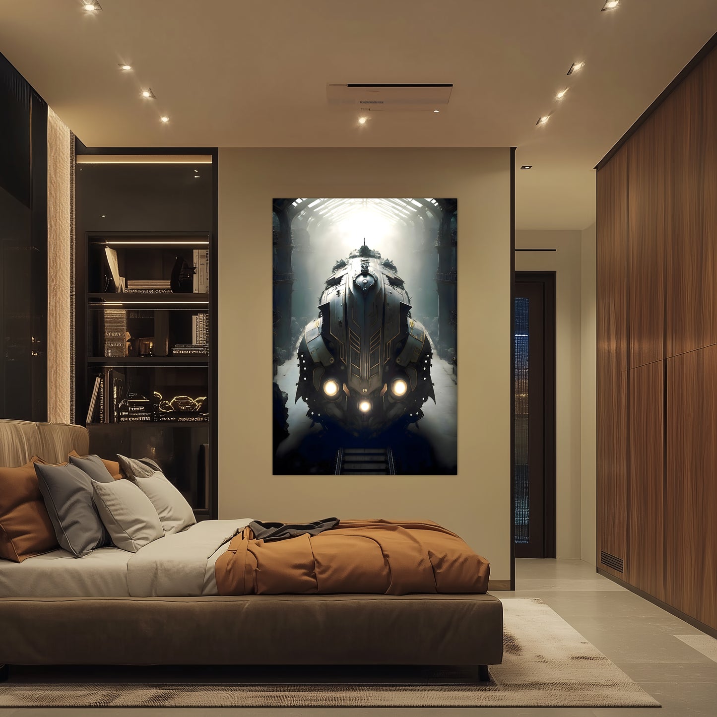 Diesel Train Poster – Chronos Magnus | Awe-Inspiring Wall Art for Sci-Fi & Fantasy Train Enthusiasts | Unique and Exclusive Artwork