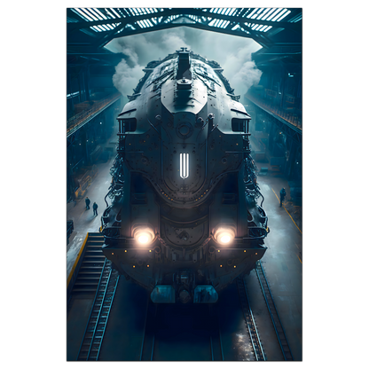 Diesel Train Poster – Rex Temporis | Awe-Inspiring Wall Art for Sci-Fi & Fantasy Train Enthusiasts | Unique and Exclusive Artwork