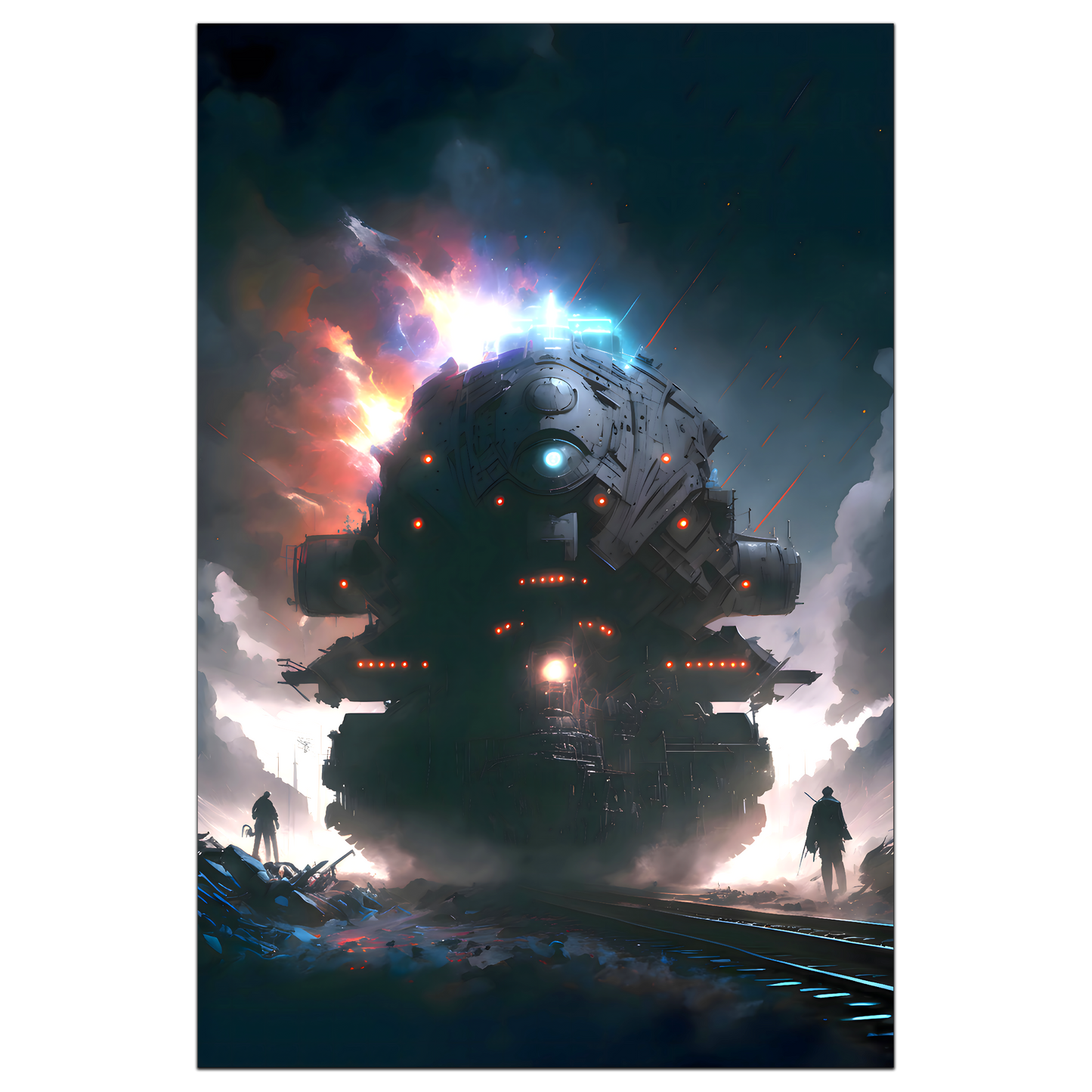Wasteland Train Poster – The Voidstalker | Awe-Inspiring Wall Art for Sci-Fi & Fantasy Train Enthusiasts | Unique and Exclusive Artwork