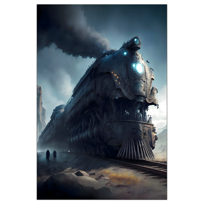 Dystopia Train Poster – Titanforge Paladin | Awe-Inspiring Wall Art for Sci-Fi & Fantasy Train Enthusiasts | Unique and Exclusive Artwork