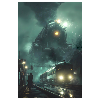 Fantasy Train Poster – Titan Wraith | Awe-Inspiring Wall Art for Sci-Fi & Fantasy Train Enthusiasts | Unique and Exclusive Artwork
