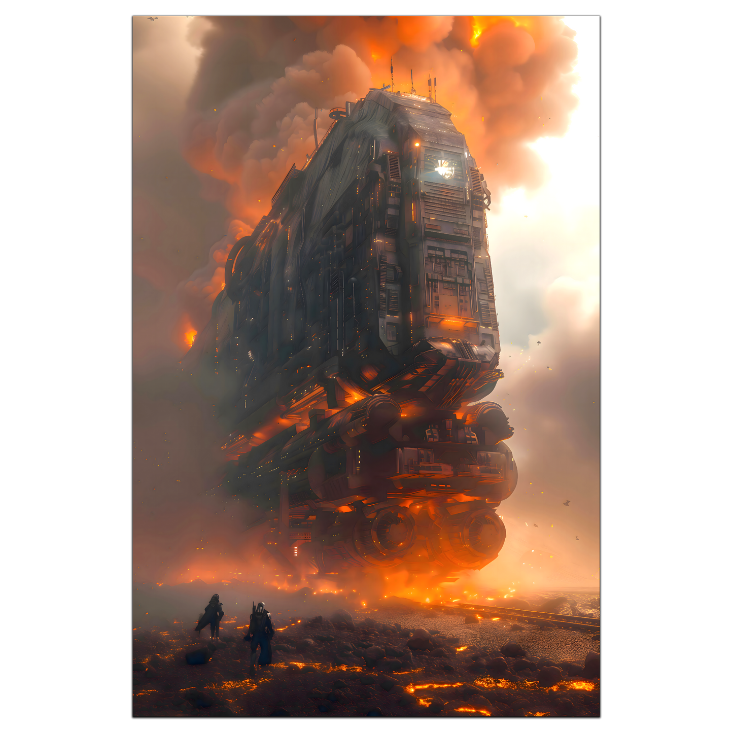 Wasteland Train Poster – Exodus Beta | Awe-Inspiring Wall Art for Sci-Fi & Fantasy Train Enthusiasts | Unique and Exclusive Artwork