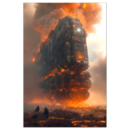 Wasteland Train Poster – Exodus Beta | Awe-Inspiring Wall Art for Sci-Fi & Fantasy Train Enthusiasts | Unique and Exclusive Artwork