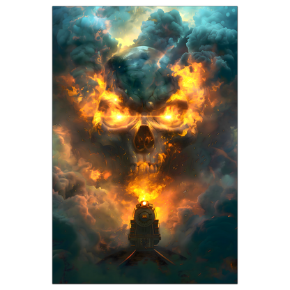 Fantasy Train Poster – Oblivion Express | Awe-Inspiring Wall Art for Sci-Fi & Fantasy Train Enthusiasts | Unique and Exclusive Artwork