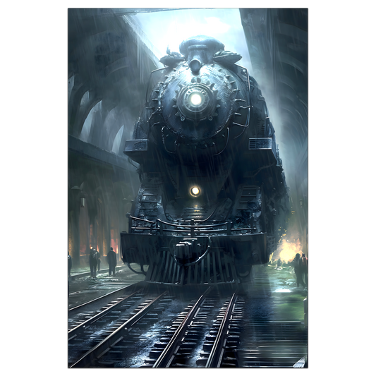 Dystopia Train Poster – SPX 4449 | Awe-Inspiring Wall Art for Sci-Fi & Fantasy Train Enthusiasts | Unique and Exclusive Artwork