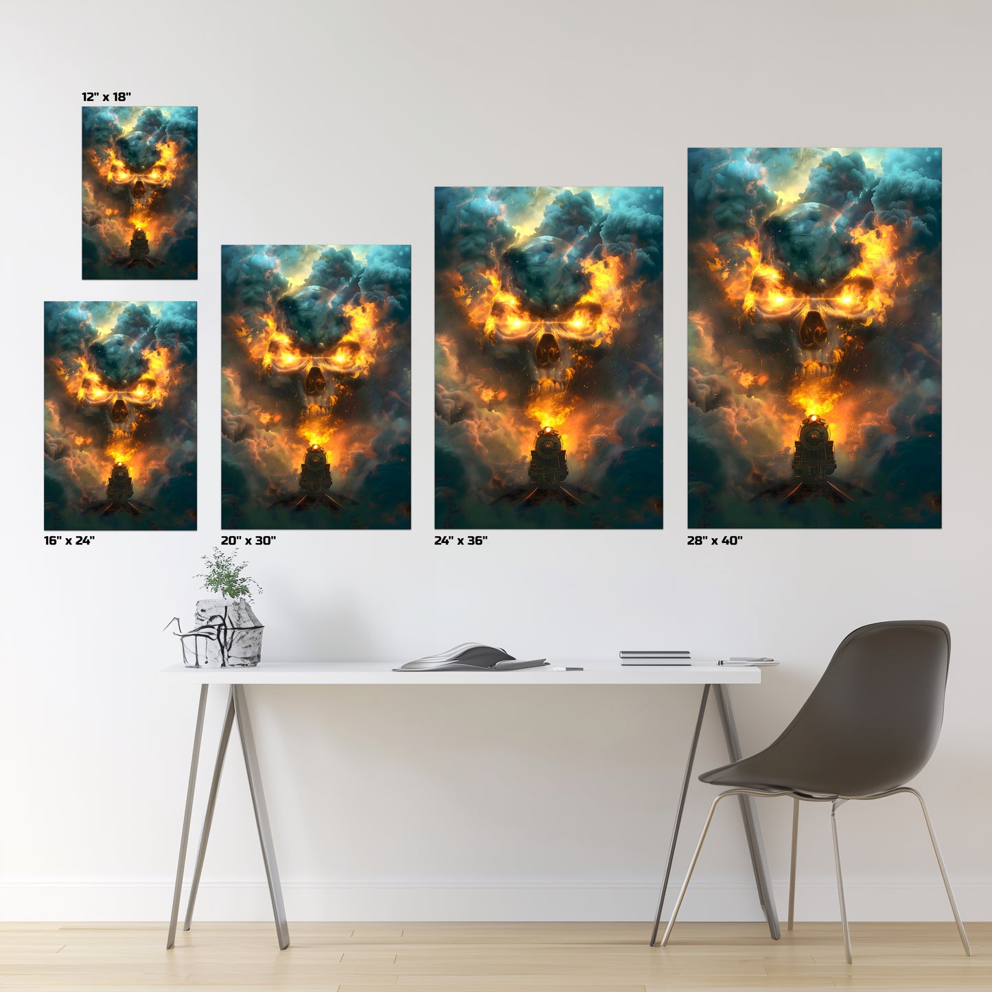 Fantasy Train Poster – Oblivion Express | Awe-Inspiring Wall Art for Sci-Fi & Fantasy Train Enthusiasts | Unique and Exclusive Artwork