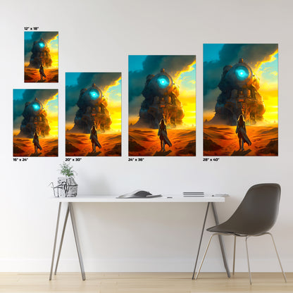 Steampunk Train Poster – Lost Ark | Awe-Inspiring Wall Art for Sci-Fi & Fantasy Train Enthusiasts | Unique and Exclusive Artwork