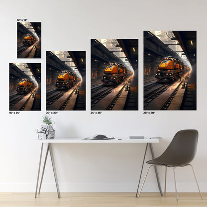 Diesel Train Poster – Blazerush Hauler | Awe-Inspiring Wall Art for Sci-Fi & Fantasy Train Enthusiasts | Unique and Exclusive Artwork