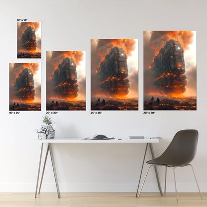Wasteland Train Poster – Exodus Beta | Awe-Inspiring Wall Art for Sci-Fi & Fantasy Train Enthusiasts | Unique and Exclusive Artwork