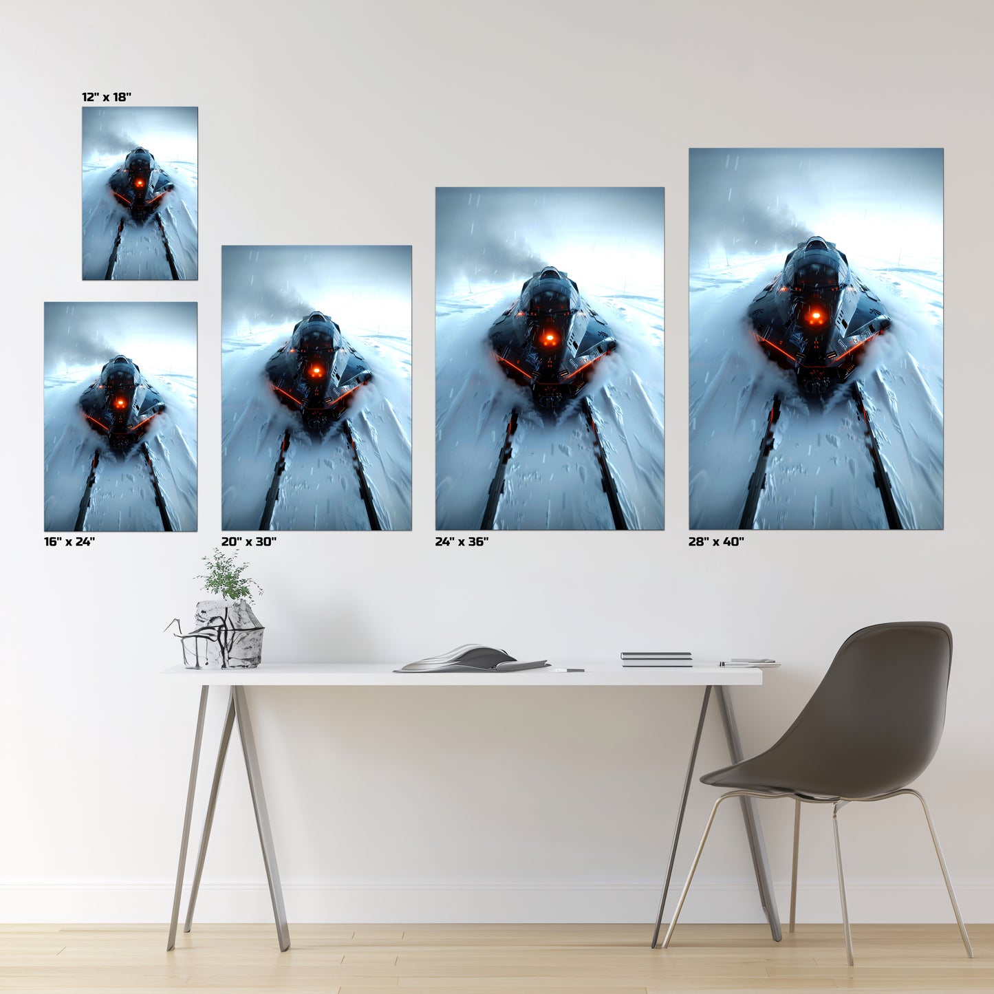 Cyberpunk Train Poster – The Demon's Dagger | Awe-Inspiring Wall Art for Sci-Fi & Fantasy Train Enthusiasts | Unique and Exclusive Artwork