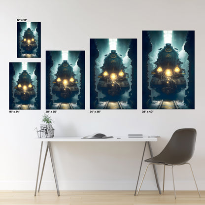 Diesel Train Poster – Tempus Imperator | Awe-Inspiring Wall Art for Sci-Fi & Fantasy Train Enthusiasts | Unique and Exclusive Artwork