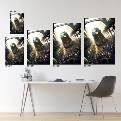 Steampunk Train Poster – Imperial Grandliner | Awe-Inspiring Wall Art for Sci-Fi & Fantasy Train Enthusiasts | Unique and Exclusive Artwork